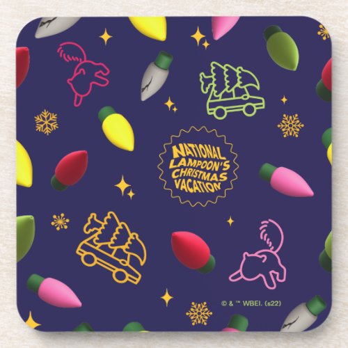 Christmas Vacation  Holiday Pattern Beverage Coaster