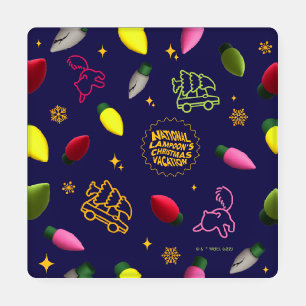 Christmas Vacation Holiday Pattern Coaster Set