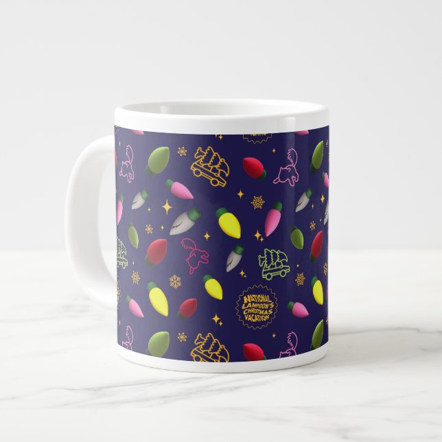 Christmas Vacation | Holiday Pattern Giant Coffee Mug (Front Left)