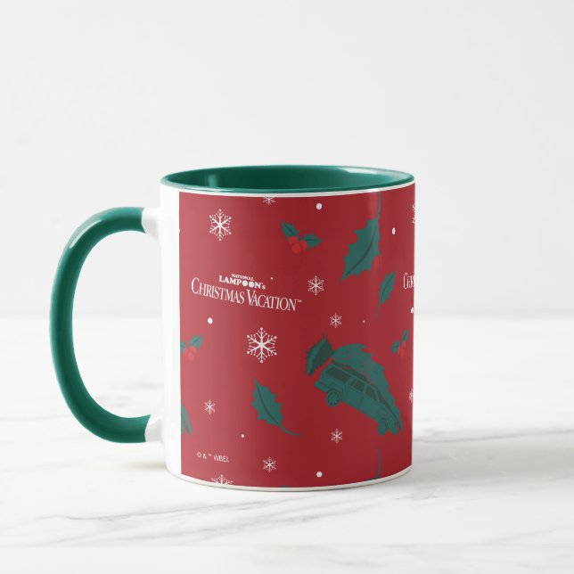 Christmas Vacation Holly Pattern Mug (Left)