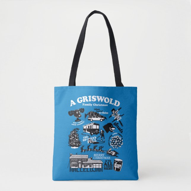 Christmas Vacation Icons and Quotes Tote Bag (Front)