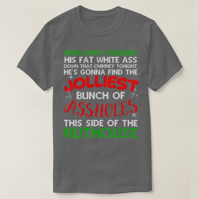 Christmas Vacation Jolliest Bunch Ugly Christmas X T-Shirt (Design Front)