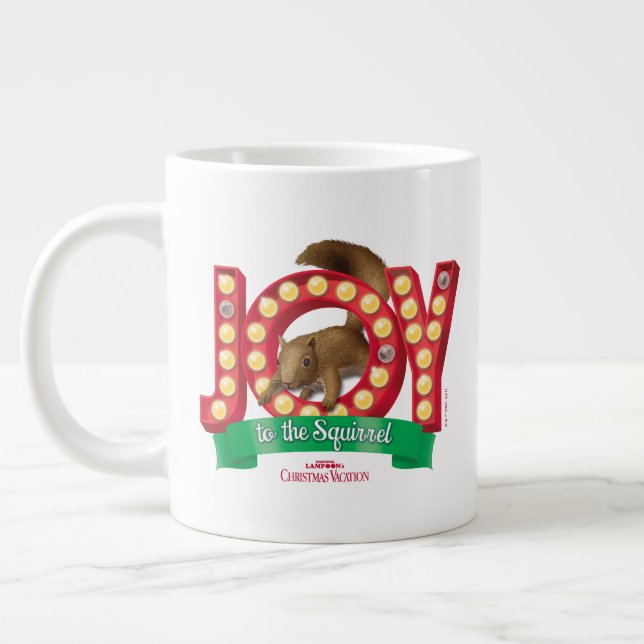 Christmas Vacation | Joy to the Squirrel Giant Coffee Mug (Left)