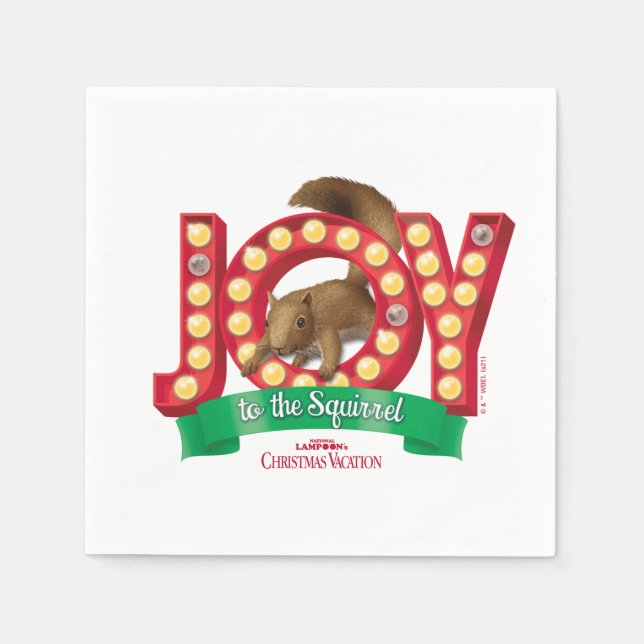 Christmas Vacation | Joy to the Squirrel Napkins (Front)