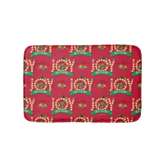 Christmas Vacation | Joy to the Squirrel Pattern Bath Mat (Front)