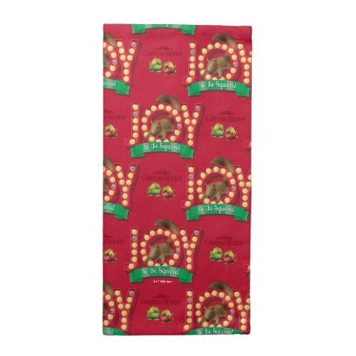 Christmas Vacation  Joy to the Squirrel Pattern Cloth Napkin