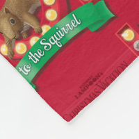 Christmas Vacation Joy to the Squirrel Pattern Fleece Blanket