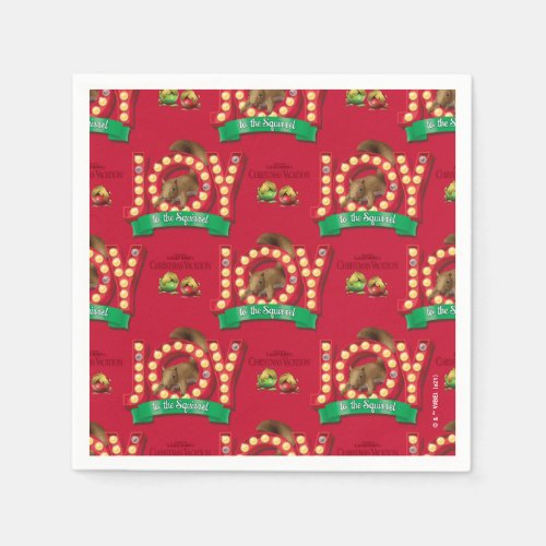 Christmas Vacation  Joy to the Squirrel Pattern Napkins