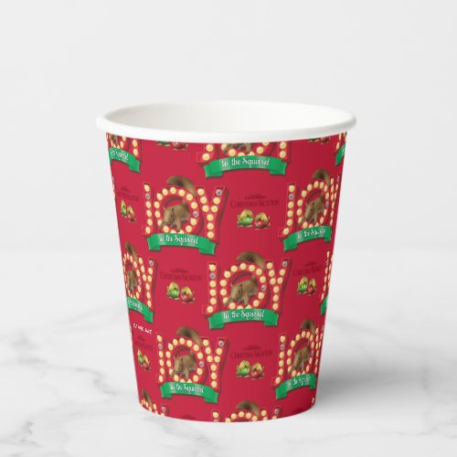 Christmas Vacation  Joy to the Squirrel Pattern Paper Cups