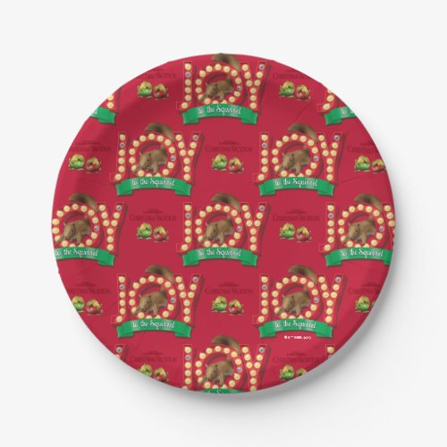 Christmas Vacation  Joy to the Squirrel Pattern Paper Plates