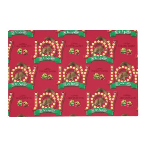 Christmas Vacation  Joy to the Squirrel Pattern Placemat