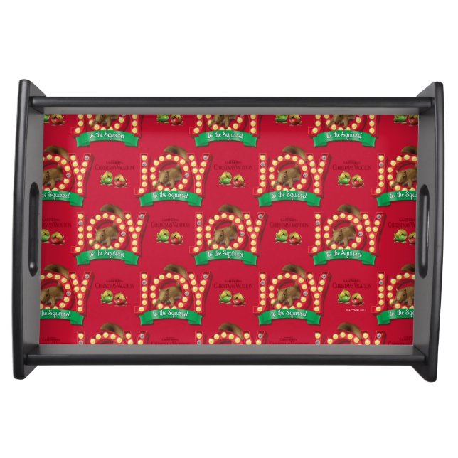 Christmas Vacation | Joy to the Squirrel Pattern Serving Tray (Front)