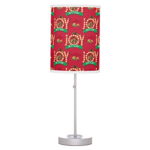 Christmas Vacation  Joy to the Squirrel Pattern Table Lamp