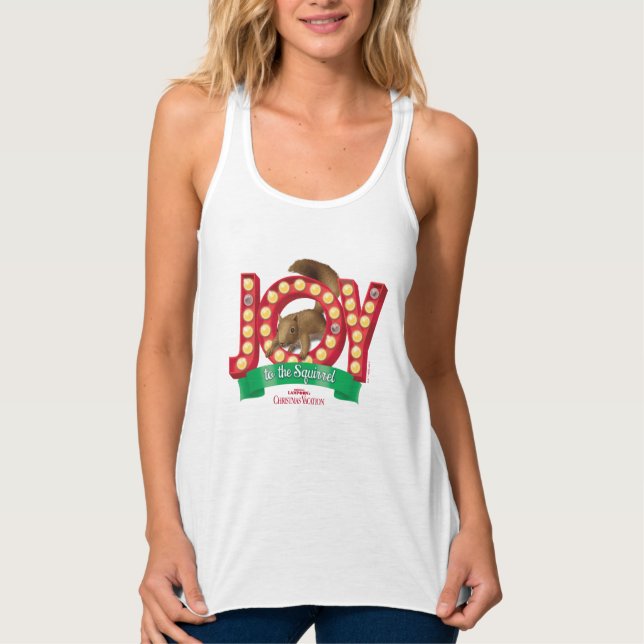 Christmas Vacation | Joy to the Squirrel Tank Top (Front)