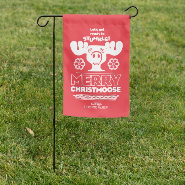 Christmas Vacation | Merry Christmoose Garden Flag (In SItu)