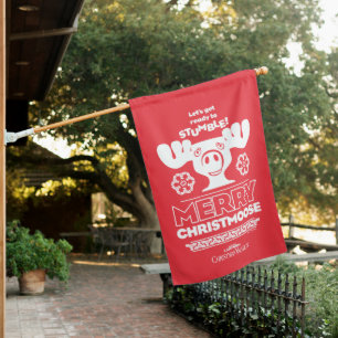 Christmas Vacation Merry Christmoose House Flag