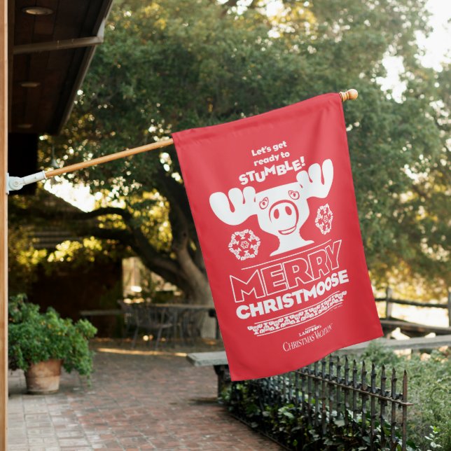 Christmas Vacation | Merry Christmoose House Flag (In SItu)