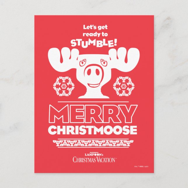 Christmas Vacation | Merry Christmoose Postcard (Front)