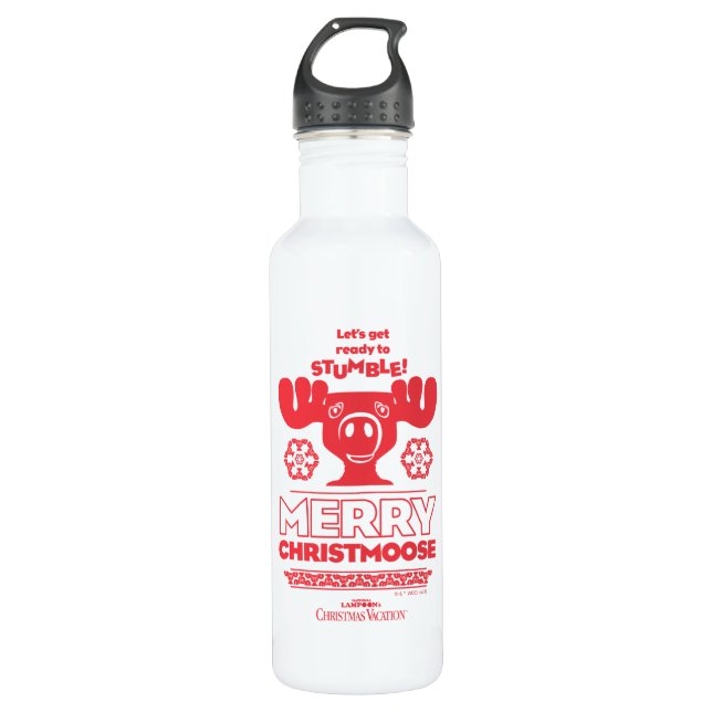 Christmas Vacation | Merry Christmoose Stainless Steel Water Bottle (Front)