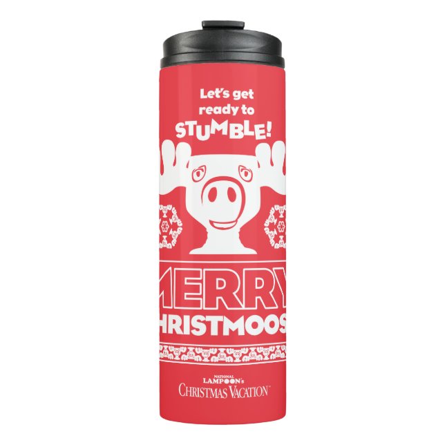 Christmas Vacation | Merry Christmoose Thermal Tumbler (Front)