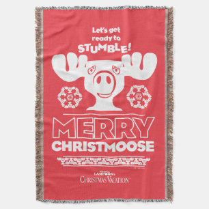 Christmas Vacation Merry Christmoose Throw Blanket