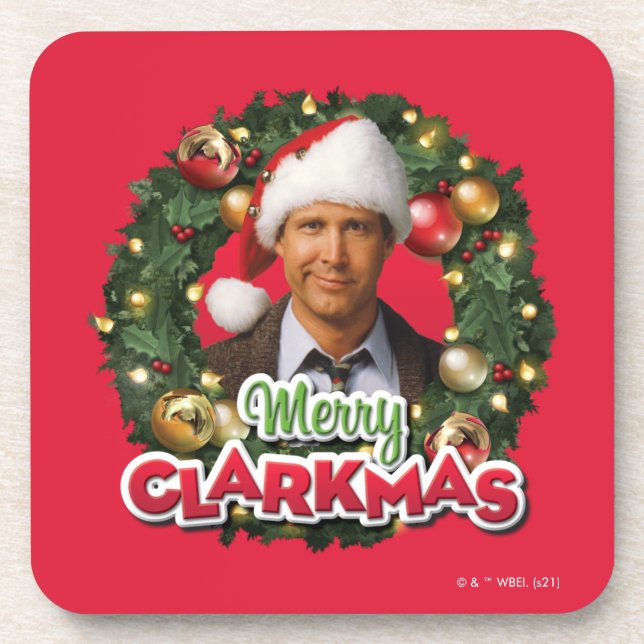 Christmas Vacation | Merry Clarkmas Beverage Coaster (Front)