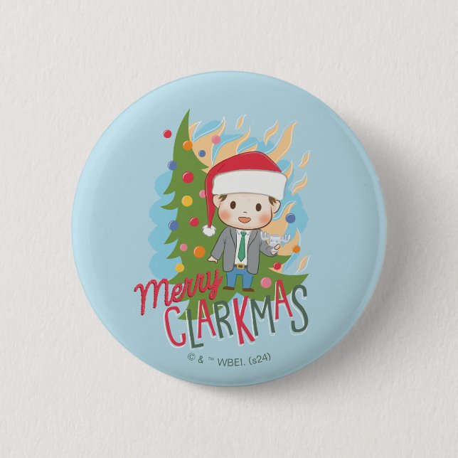 Christmas Vacation Merry Clarkmas Button (Front)