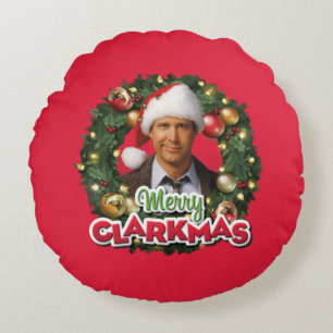 Christmas Vacation Merry Clarkmas Round Pillow