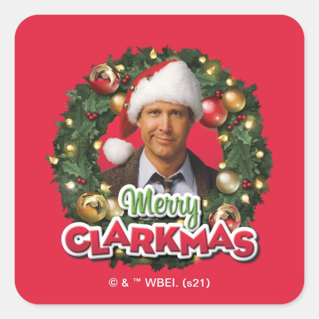 Christmas Vacation | Merry Clarkmas Square Sticker (Front)