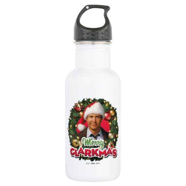 Christmas Vacation | Merry Clarkmas Stainless Steel Water Bottle (Front)