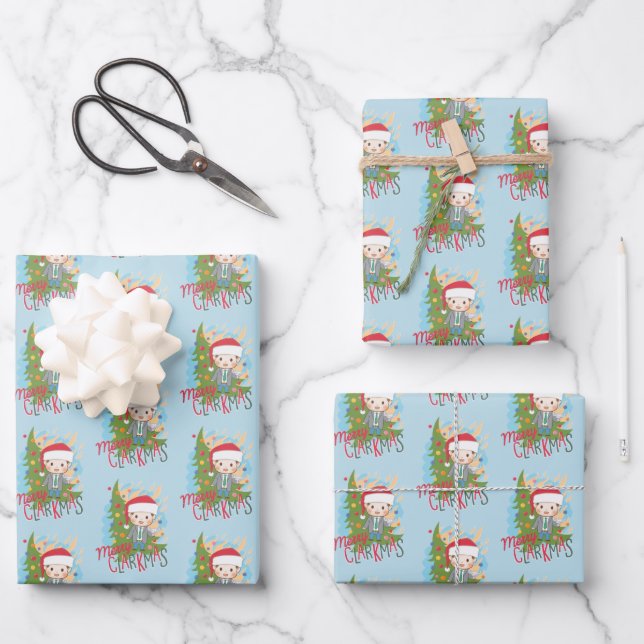 Christmas Vacation Merry Clarkmas Wrapping Paper Sheets (Front)