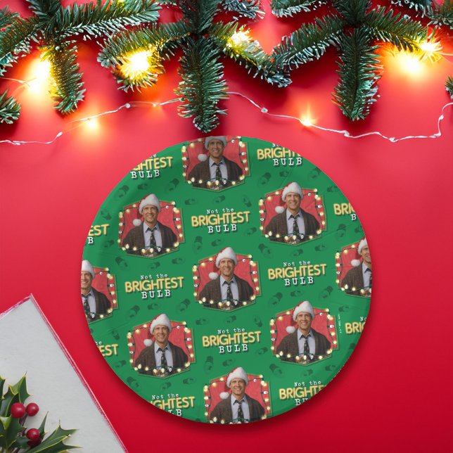 Christmas Vacation | Not the Brightest Bulb Patter Paper Plates (Plate on table)