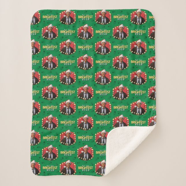 Christmas Vacation | Not the Brightest Bulb Patter Sherpa Blanket (Front)