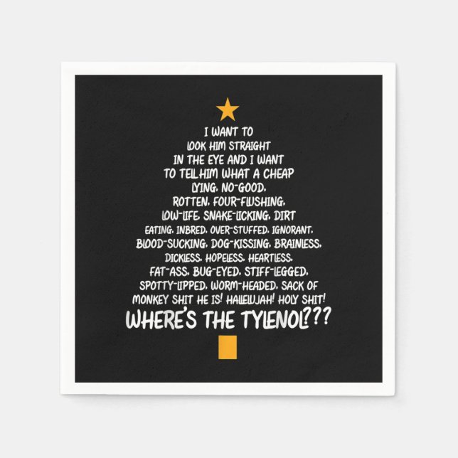 Christmas Vacation Rant - Christmas Tree Napkins (Front)