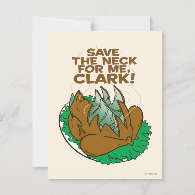 Christmas Vacation | Save the Neck for Me, Clark! Note Card (Front)