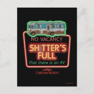 Christmas Vacation Sh*tter's Full Neon Sign Postcard