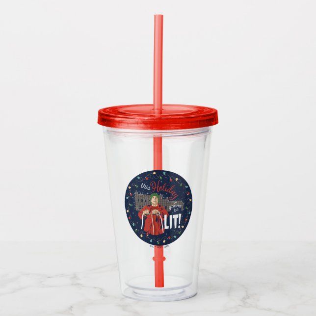 Christmas Vacation | This Holiday is Gonna Be Lit Acrylic Tumbler (Front)