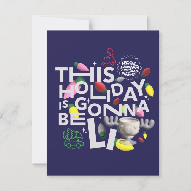 Christmas Vacation | This Holiday is Gonna Be Lit Note Card (Front)