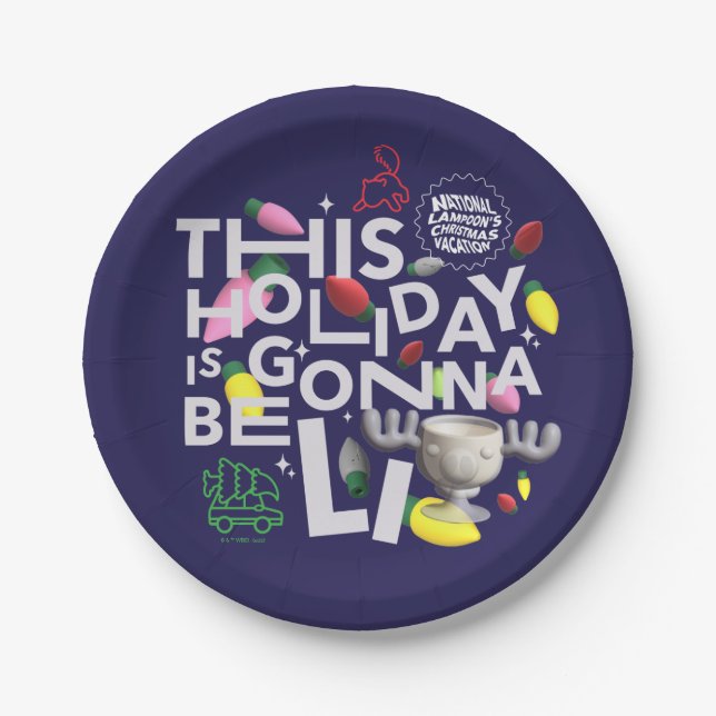Christmas Vacation | This Holiday is Gonna Be Lit Paper Plates (Front)