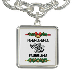 Christmas Valhalla Throw Pillow Bracelet