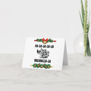 Christmas Valhalla Throw Pillow Card