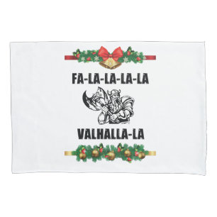 Christmas Valhalla Throw Pillow Case