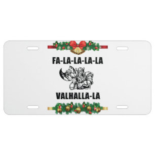 Christmas Valhalla Throw Pillow License Plate
