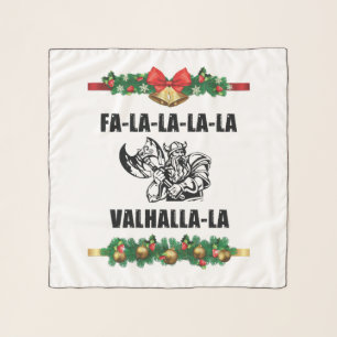 Christmas Valhalla Throw Pillow Scarf