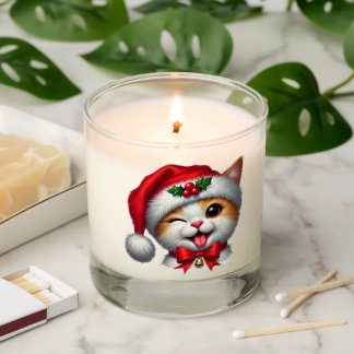 Christmas Vanilla Cat Candle – Cozy Holiday Scent
