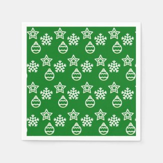 Christmas Vector Patter on Green