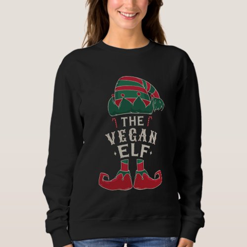 Christmas Vegan Elf Hat and Boots Sweatshirt 