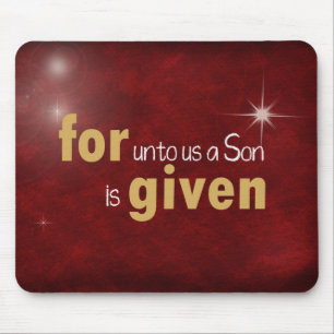 Christmas verse on red mouse pad