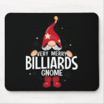 Christmas Very Merry Billiards Gnome X-mas  Mouse Pad