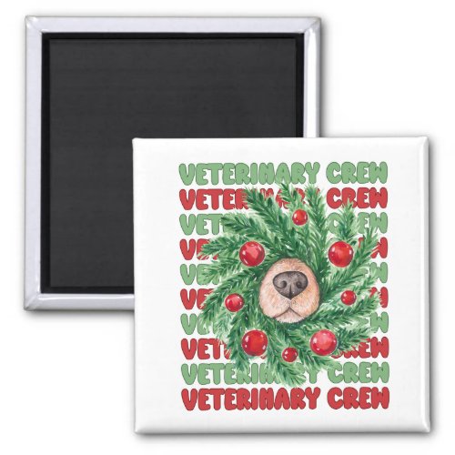 Christmas Veterinary Crew Vet Tech Nurse Team Matc Magnet
